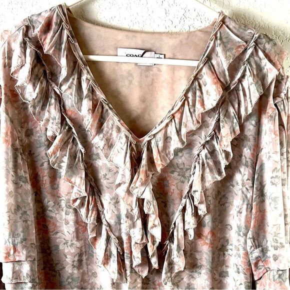 Coach 1941 Glam Rock The Prairie Floral Dress with Ruffles - Picture 7 of 12